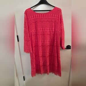 GORGEOUS Coral Lace Dress